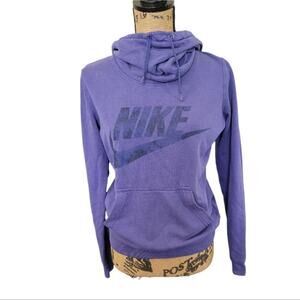 XS Nike Purple Cowl Neck High Collar Pullover Hoodie